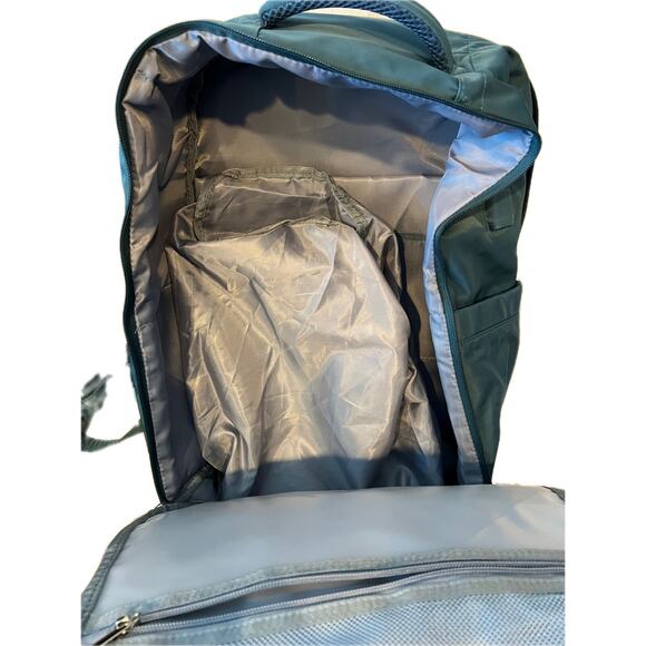 Sea Green Clamshell Padded Computer Backpack - Picture 3 of 5